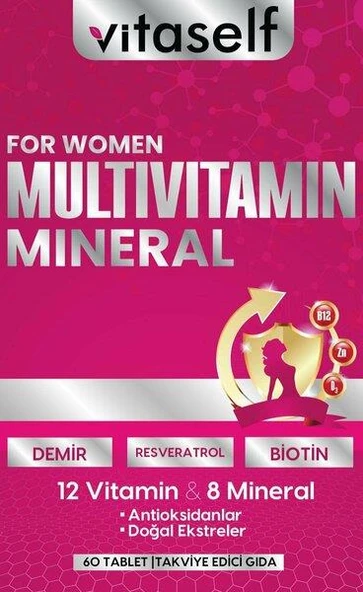 Vitaself Women Multivitamin & Mineral 60 Tablet ürün görseli 1