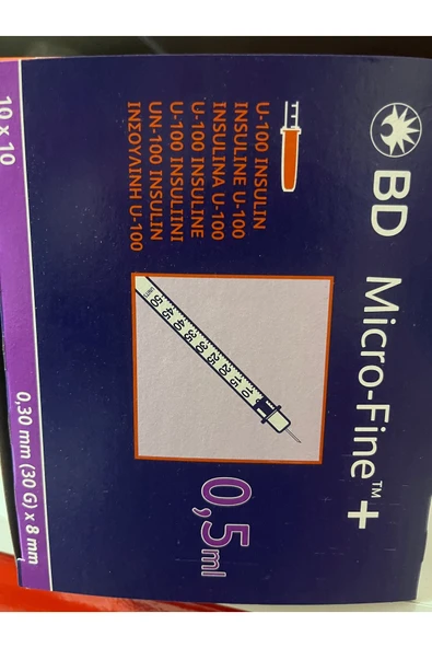 BD MICROLANCE Bd Micro Fine Plus 0,5 ml Insülin Enjektörü - Resim 2