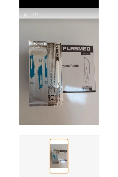 PLASMED Bistüri Ucu 22 No ( 200 Adet) ürün görseli 1