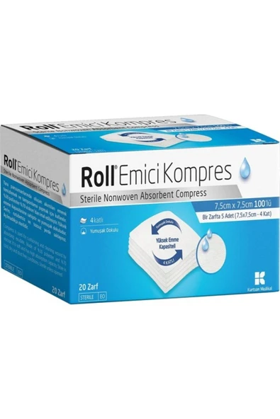 ROLL Emici Kompres 7,5 Cm X 7,5 Cm 100 Lü ürün görseli 1