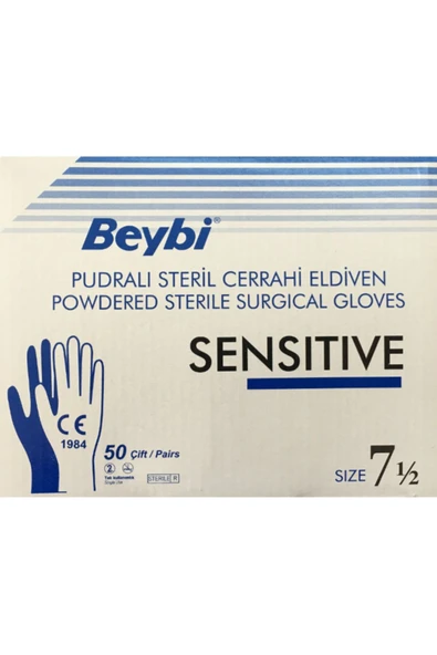 MEDMEDIKAL Beybi Steril Eldiven Pudralı No:7.5 ürün görseli 1