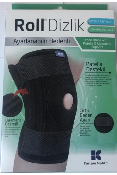 ROLL Standart Standart Dizlik Ayarlanabilir Bedenli Patella Ve Ligament Destekli Çırtlı Standart Standar ürün görseli 1