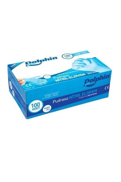 DOLPİN Dolphin Nitril Mavi Eldiven Large-100 Adet 20 Kutu ürün görseli 1