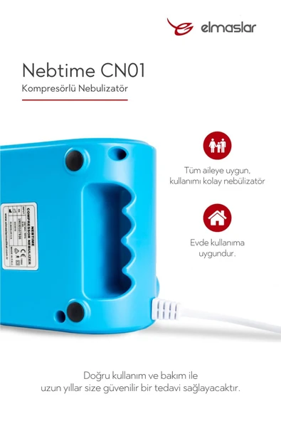 NİKADU Nebtime Cn01 Kompresörlü Nebulizatör - Resim 3