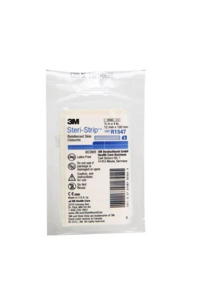 3M Steril Strip 12x100mm Mavi - Ref: R1547 - 50 Adet ürün görseli 1