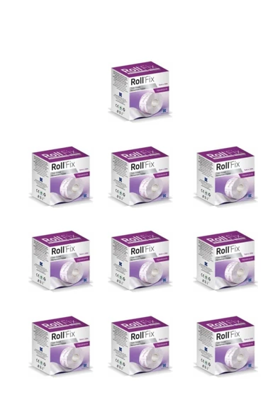 ROLLFİX Roll Fix Elastik Sabitleme Bandı Hipoalerjenik Flaster 5 Cm X 10 M 10 Adet ürün görseli 1