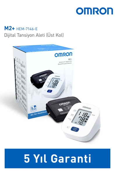 OMRON M2+ 30 Ölçüm Hafızalı Geniş Manşetli Üst Koldan Ölçer Dijital Tansiyon Aleti HEM-7146-E ürün görseli 1