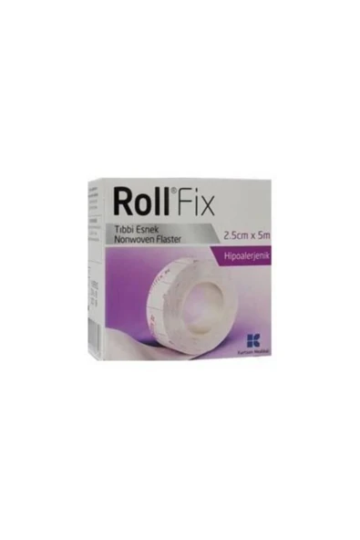 ROLL Fix 2,5cm x 5m Elastik Sabitleme Bandı  Flaster  4 Adet ürün görseli 1