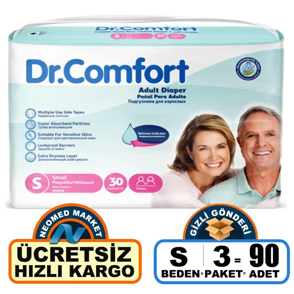 Dr.Comfort Belbantlı Küçük Boy S 30'lu 3 Adet Hasta Bezi ürün görseli 1