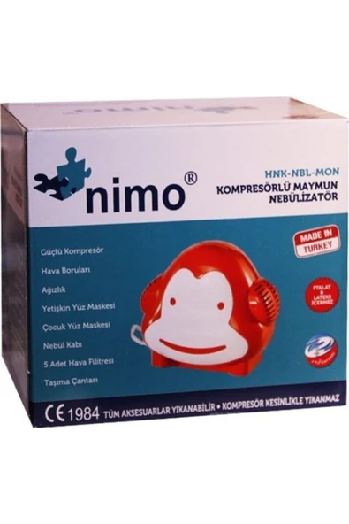 NİMO Kompresörlü Maymun Çocuk Nebülizatör ürün görseli 1