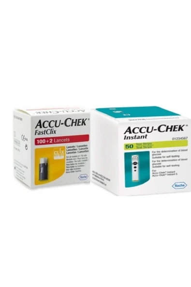ROCHE 102'li Fastclix + Instant 50 Adet Strip ürün görseli 1