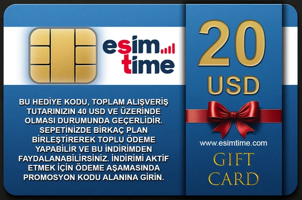 Esimtime 20 Usd Dijital Hediye Kartı - Resim 2
