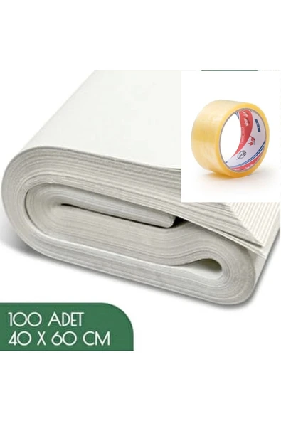 40x60 Tabak - Bardak Eşya Sarma Taşıma Taşınma Paketleme Kağıdı 100 Adet - Koli Bandı Hediye ürün görseli 1