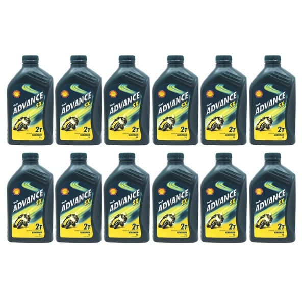 Shell Advance SX 2T - 2 Zamanlı Motor Yağı 1 Litre - 12 Adet ürün görseli 1