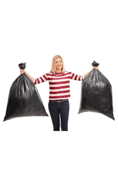 200 Adet Jumbo Boy Rulo Çöp Poşeti 80x110 Cm Dayanıklı Çöp Torbası 10lu 20 Paket (1 Koli) ürün görseli 1