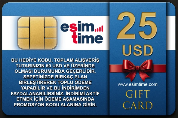Esimtime 25 Usd Dijital Hediye Kartı - Resim 2