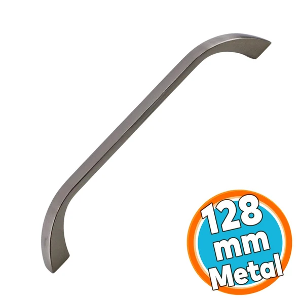 Metal Mobilya Mutfak Çekmece Dolap Dolabı Kapak Kulbu Kulpu Kulpları Göksu (128 mm - 12.8 cm) İnox ürün görseli 1