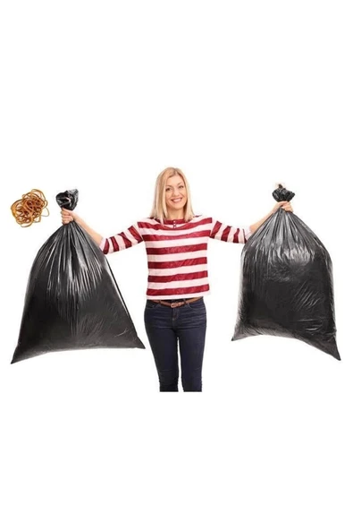 Jumbo Boy Rulo Çöp Poşeti 80x110 Cm Çöp Torbası 10lu 20 Paket (200 ADET) ürün görseli 1
