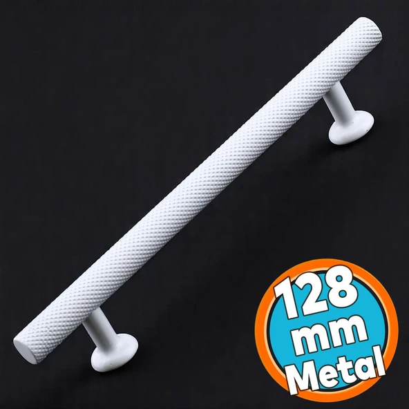 Mobilya Çekmece Mutfak Dolabı Dolap Kulpları Kulbu Kulpu Beyaz Metal Kulp 128 mm - 12.8 cm ürün görseli 1