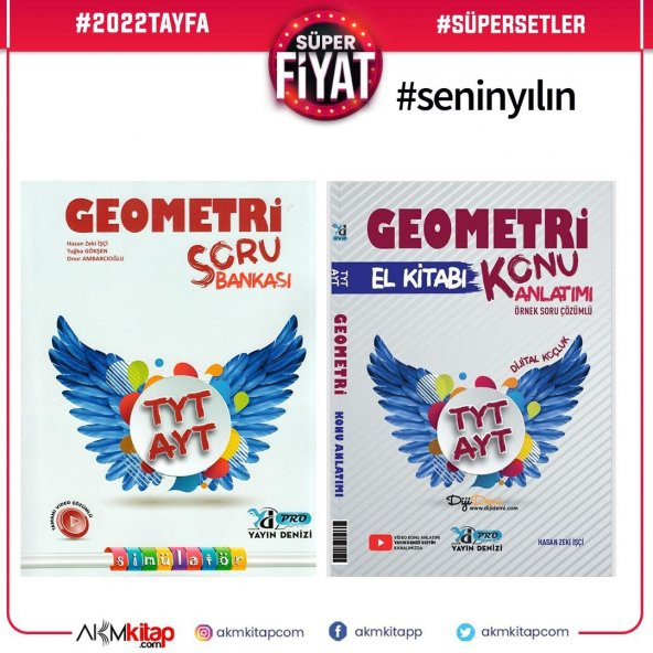 Yayın Denizi TYT AYT Geometri Soru Bankası ve El Kitabı Konu Anlatımı Seti 2 Kitap ürün görseli 1
