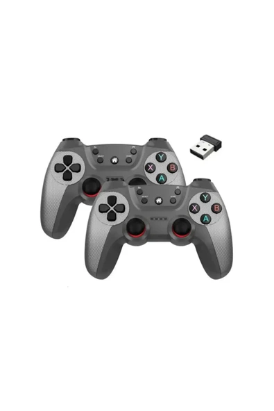 Airstorr Joystick Gamepad Çiftli TV PC Uyumlu Oyun Konsolu 2.4G Gamepad Double Joystick Doungle ürün görseli 1