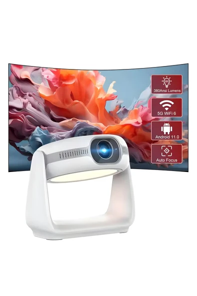 Airstorr K1 1080P 5G WiFi Taşınabilir Projektör 4K HD Video Ev Sineması Projektörü ürün görseli 1