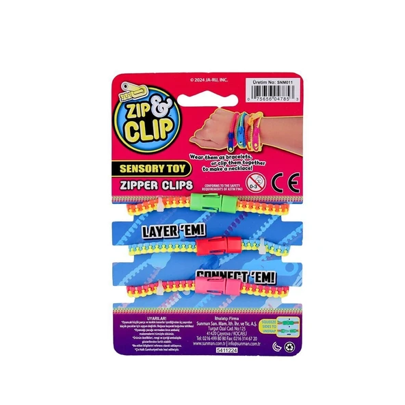 4785 Zıp Clip Zipper Clips 3lü -Sunman - Resim 2