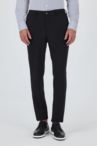 Siyah Esnek Yandan Cepli Casual Slim Fit Jogger Pantolon 1003250162 ürün görseli 1