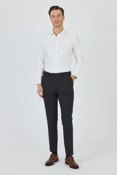 Füme Yan Cep Açık Paça Slim Fit Esnek Classic Pantolon 1003250906 ürün görseli 1
