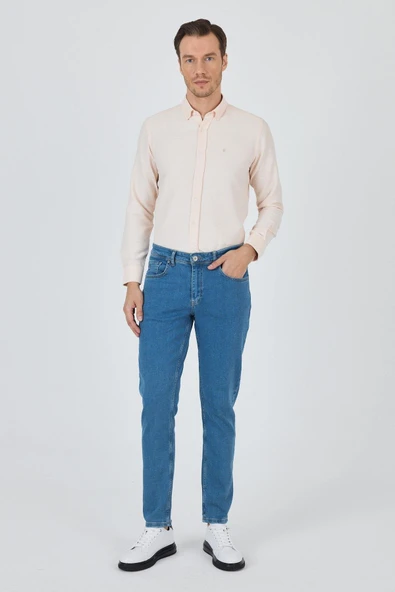 Mavi Gabardin 5 Cep Düz Paça Casual Slim Fit Pamuklu Denim Pantolon 1023250155 ürün görseli 1