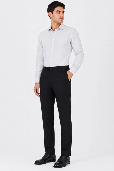 Siyah Esnek Yandan Cepli Casual Slim Fit Jogger Pantolon 1003250157 ürün görseli 1