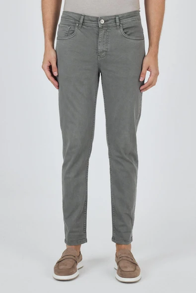 Yeşil Pamuklu 5 Cep Casual Slim Fit 5 Cep Pantolon 1003250318 ürün görseli 1