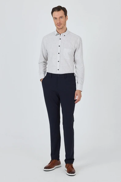 Lacivert Esnek Yandan Cepli Casual Slim Fit Jogger Pantolon 1003250162 ürün görseli 1