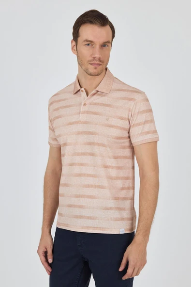 Kısa Kol Baskılı Pike Polo Yaka Cepsiz Slim Fit Tişört 1011250170 ürün görseli 1