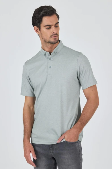 Beyaz Kısa Kol Düz Suprem Polo Yaka Cepsiz Pamuklu Casual Slim Fit Tişört 1011250160 ürün görseli 1