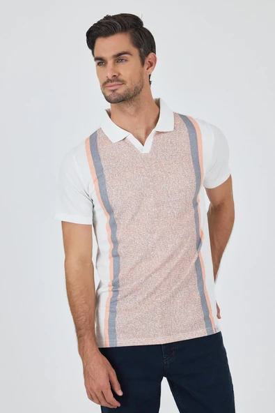 Kısa Kol Baskılı Suprem İtalyan Yaka Cepsiz Slim Fit Tişört 1011250123 ürün görseli 1