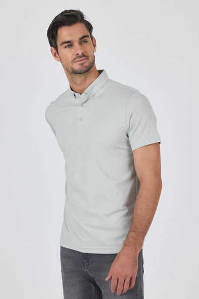 Beyaz Kısa Kol Düz Suprem Polo Yaka Cepsiz Pamuklu Casual Slim Fit Tişört 1011250160 ürün görseli 1