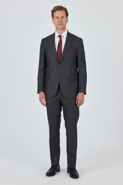 Füme Mono Yaka 6 Drop Comfort Fit Tam Astar Takım Elbise 1001250170 ürün görseli 1