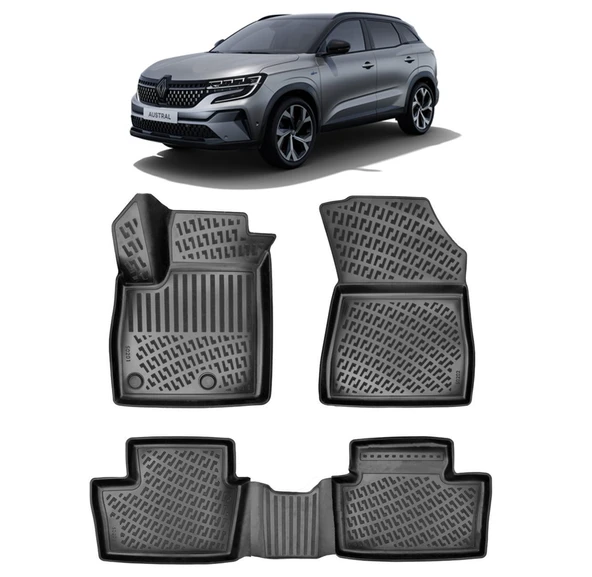 Rizline Renault Austral Mild Hybrit 2023 + 3D Havuzlu Paspas Siyah ürün görseli 1