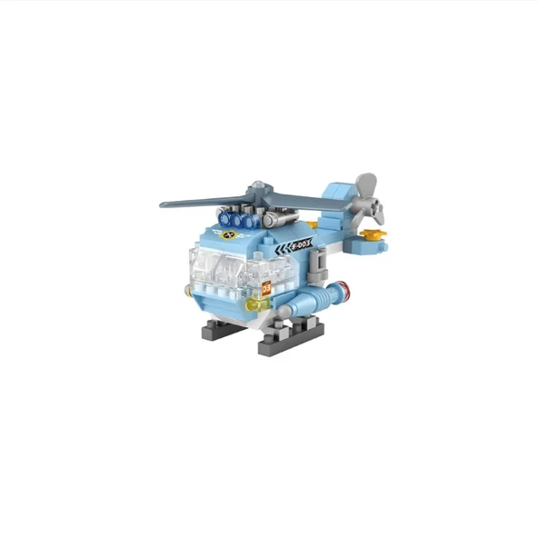 150 Parça Mikro Bloklar Mavi Helikopter 10+ Yaş ürün görseli 1