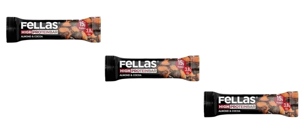 Fellas Yüksek Protein Bar - Bademli ve Kakaolu 45g (3 Adet) ürün görseli 1