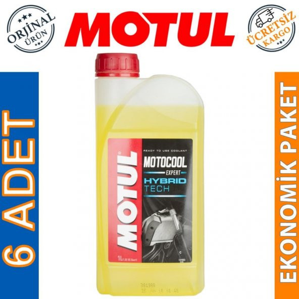 Motul Motocool Expert -37 °C 1 Lt - Motosiklet Sarı Antifriz (6 Adet) ürün görseli 1