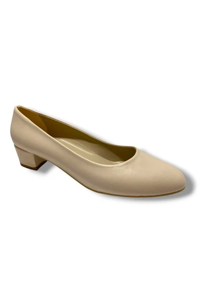 C-Shoes TR30-25 Deri Oval Burun Kalın Topuklu Kadın Ayakkabı 41-42 ürün görseli 1