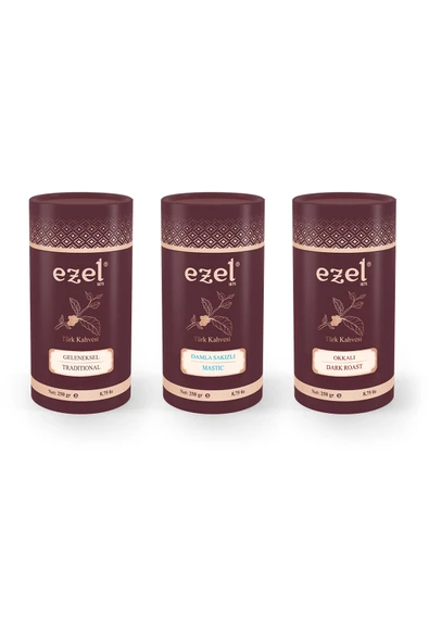 Ezel Vefa Serisi - Türk Kahvesi Üçlü Lezzet Seti - 3 x 250 g ürün görseli 1