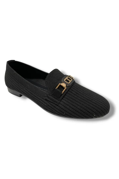C-Shoes 3106-25 Triko T Taşlı Toka Kadın Babet ürün görseli 1