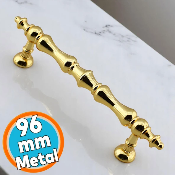 Mobilya Çekmece Mutfak Dolabı Dolap Kulpları Kulbu Kulpu Altın Gold Metal Kulp 96 mm-9.6 cm ürün görseli 1