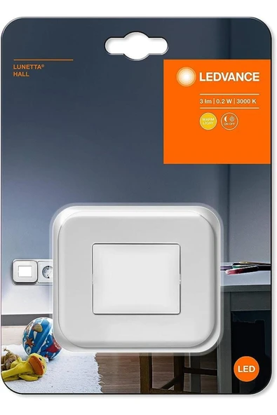 Ledvace Led Hall 3000K 3lm Sensörlü Sarı Işık Gece Lambası - Resim 2