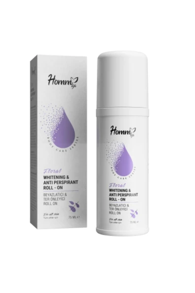 HOMM FLORAL BEYAZLATİCİ & TERLEME ÖNLEYİCİ ROLL ON 75ML ürün görseli 1