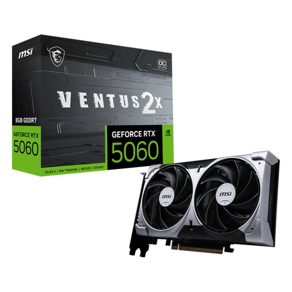 MSI Ventus 2X GeForce RTX 5060 OC 8GB GDDR7 128Bit HDMI/DP Ekran Kartı ürün görseli 1
