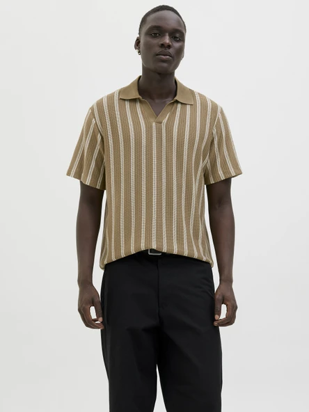 【新品】bow.a ボウエー INDIAN CUT JACQUARD TOPS PTTAVM: JACK JONES Erkek Örme Polo Yaka Tişört 12276317